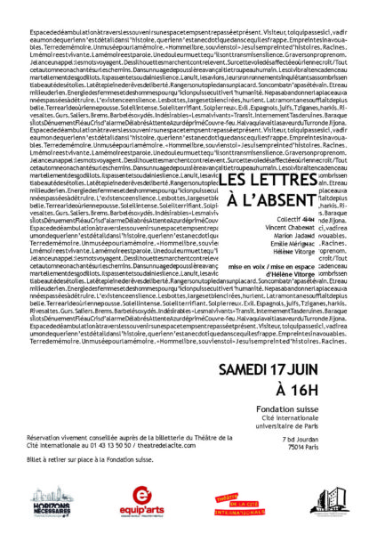 Affiche Les lettres à l'absent