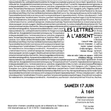 Les Lettres à l’absent